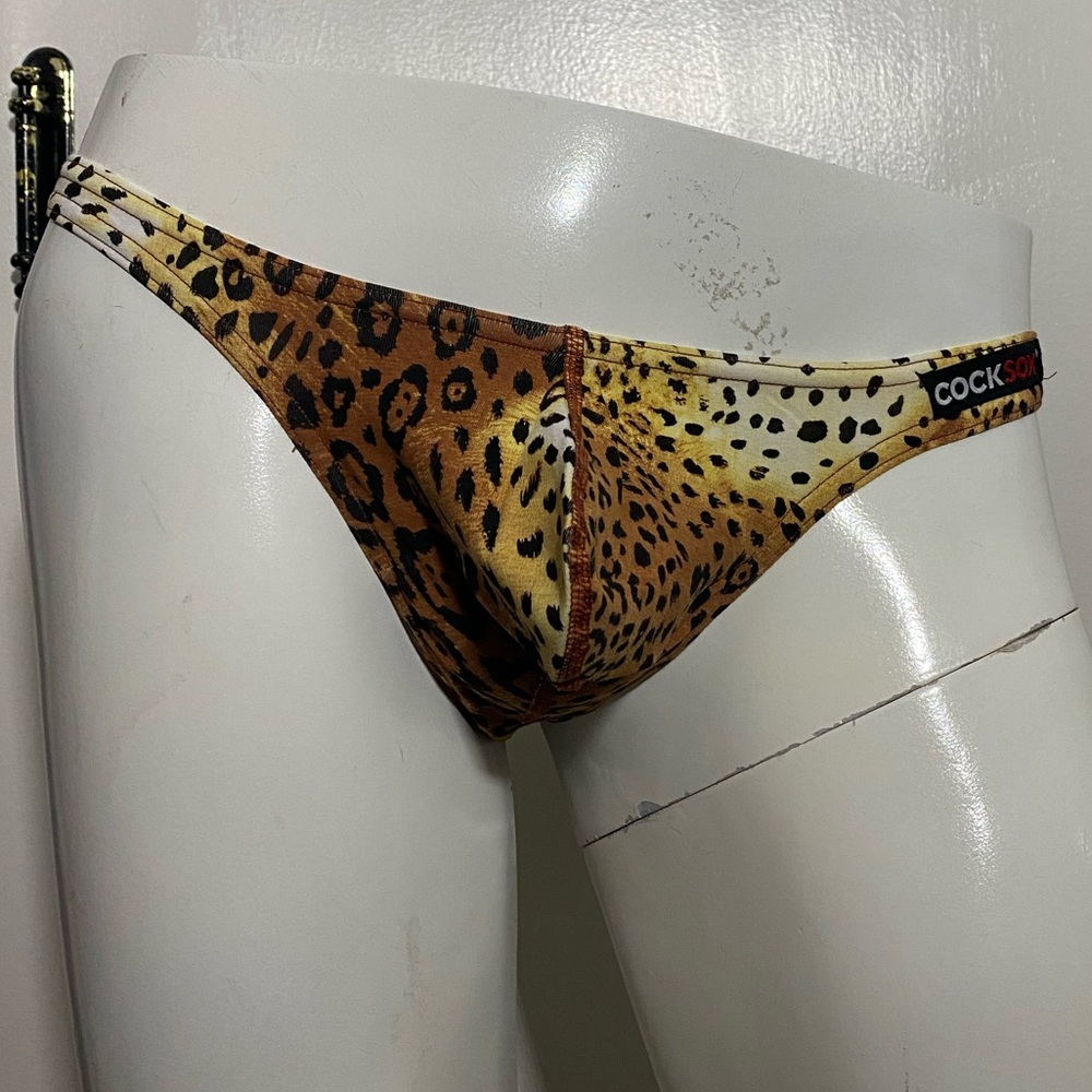 Men’s Large Leopard Cocksox Thong